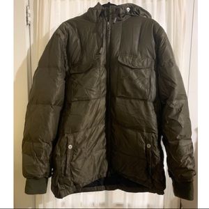 Green Puffy Winter Coat